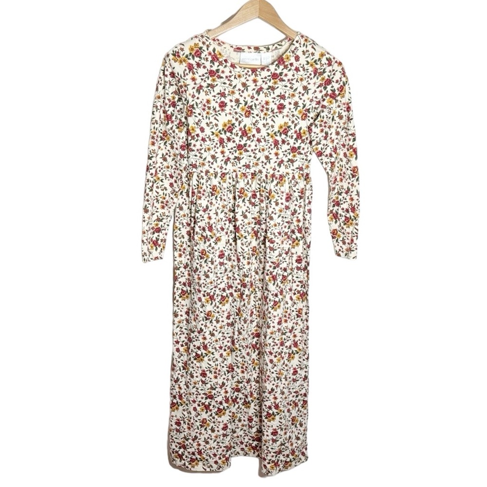 Pierre Cardin Y2K floral prairie cottagecore floral print modest home dress sz S